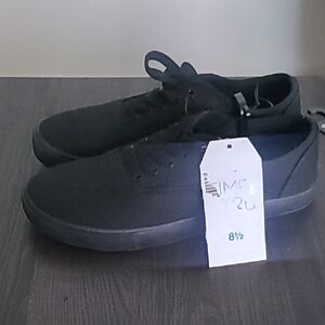 Time and Tru Men's Black Casual Canvas Sneakers